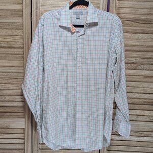 Jack Stone by Thomas Dean Shirt Checkered Button-Up Size Large